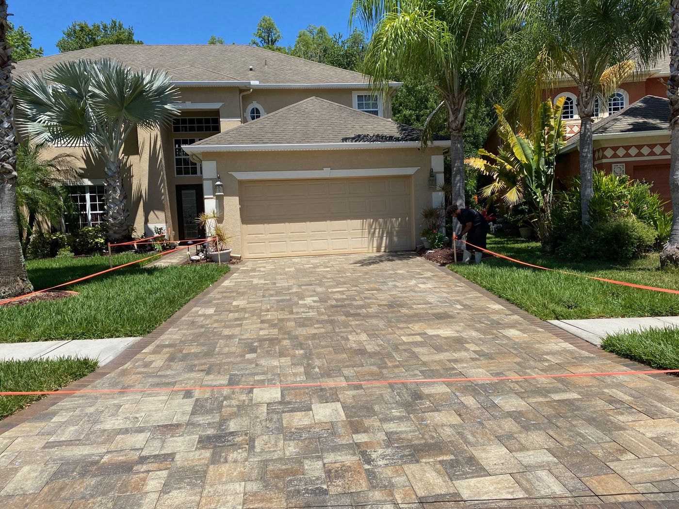 Sealed paver driveway in Carrollwood, FL