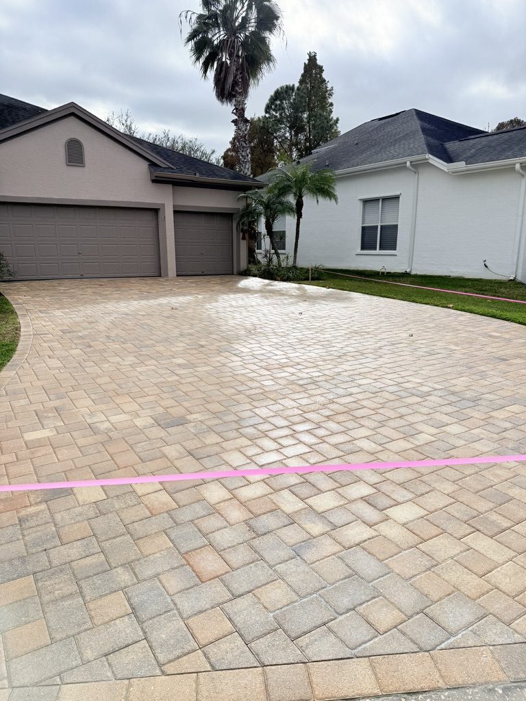 Sealed paver driveway in Westchase, FL